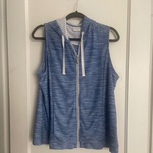 Chico’s sleeveless zip-up hooded vest